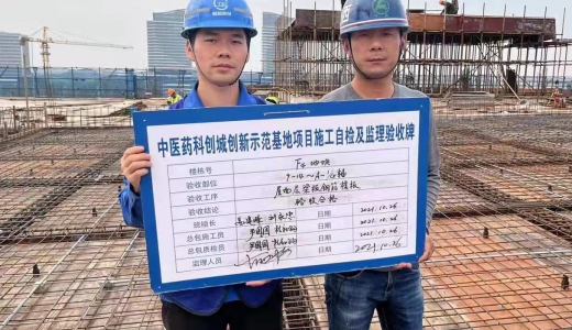 中医药科创城创新示范基地项目首栋标准厂房主体结构顺利封顶